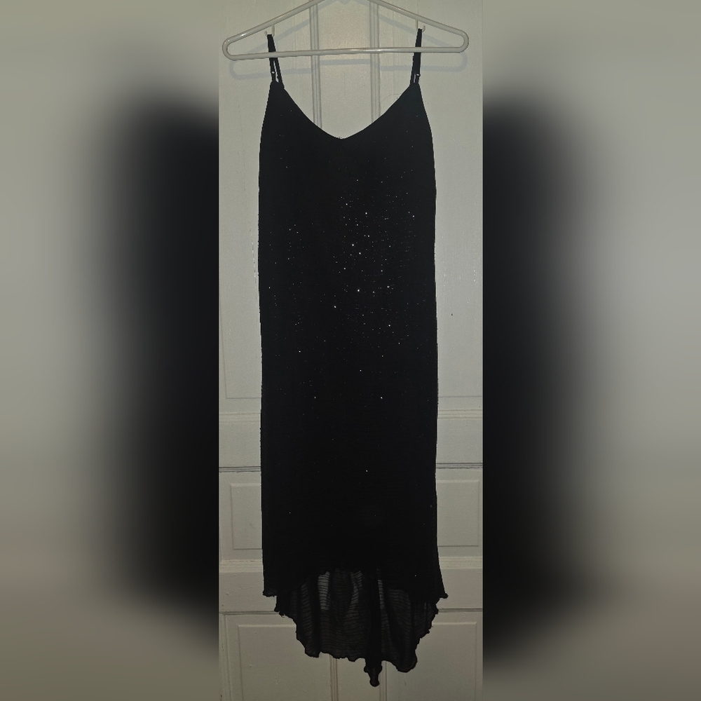 City Triangles Black Sequin Midi Dress